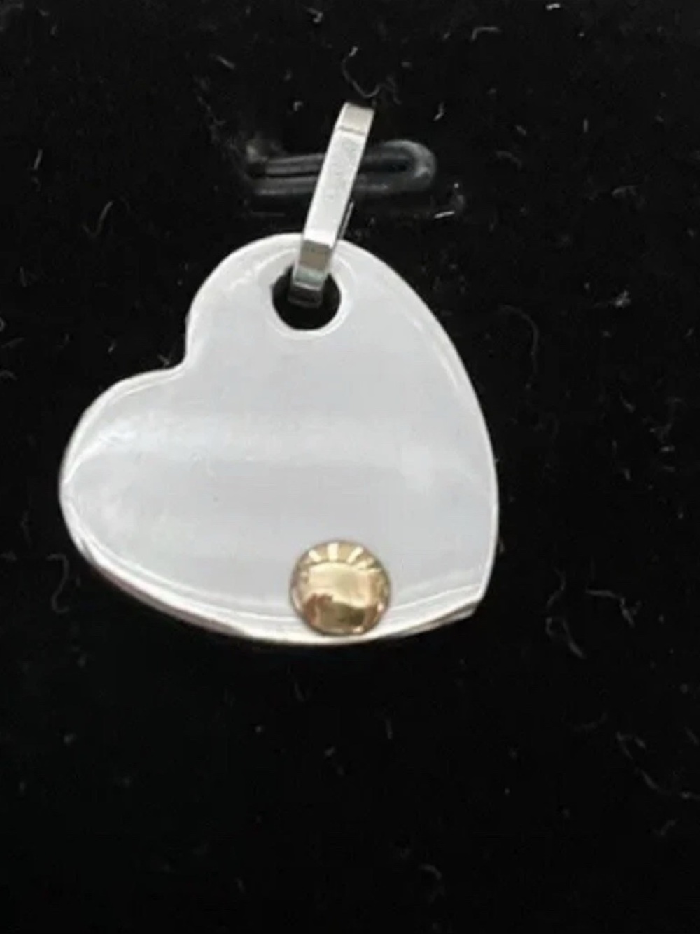 Steel by Design QVC Stainless/14k Gold Heart Pendant NEW